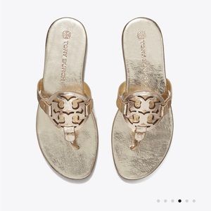 NEW: Tory Burch Miller metallic flip flop